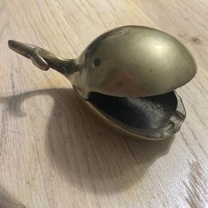 Vintage 1970’s Whale Brass Ashtray/Paperweight/Trinket Dish